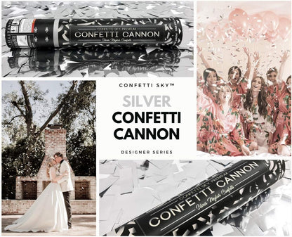 Confetti Sky [6 Pack] 12 Inch Confetti Cannons | Multicolor Confetti Poppers for Wedding Celebration, Birthday Party, Pranks, Graduation, Christmas Eve and New Year Celebration