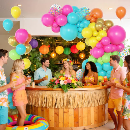 Amandir 153pcs Pink Purple Balloon Garland Arch Kit, Different Sizes 18 12 10 5 inch Pink Purple Red Latex Metallic Confetti Purple Balloons for Girl Women Birthday Bridal Baby Shower Party Decoration