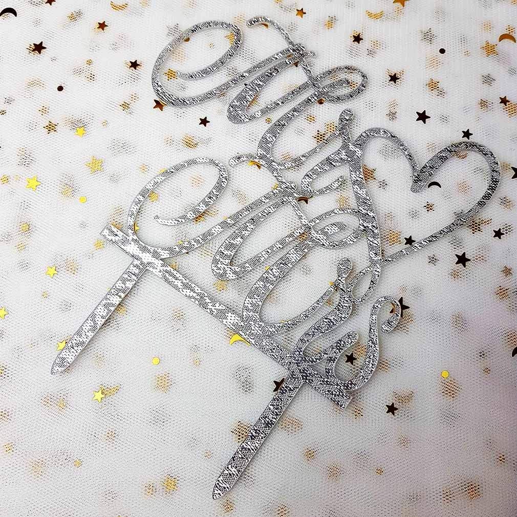 Mr and Mrs Cake Topper, Bride and Groom Sign Wedding, Engagement Cake Toppers Decorations (Mirror Gold Acrylic)