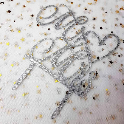 Mr and Mrs Cake Topper, Bride and Groom Sign Wedding, Engagement Cake Toppers Decorations (Mirror Gold Acrylic)