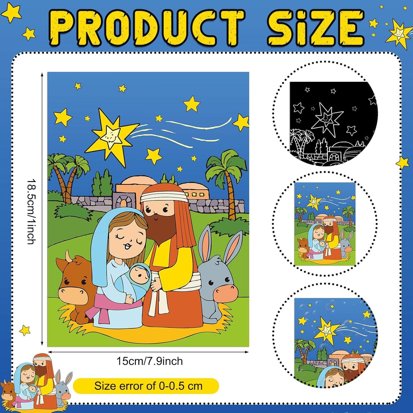 Marspark 24 Pcs Summer Crafts for Kids Bulk Color Your Own Summer Scratch Posters DIY Magic Scratch Paper Black Off Art Paper Gifts Kit Doodle Art for Home Holiday School Party Activities