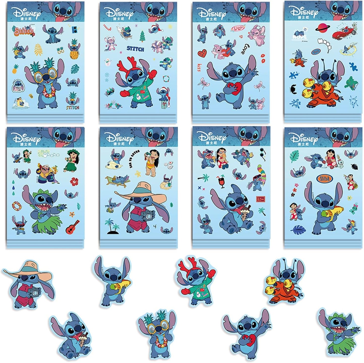 24 Sheets Cool Monster Sticker Cute Cartoon Charaters Make Your Own Sticker, Make a Face Stickers Party Favors Activities Gifts (c)