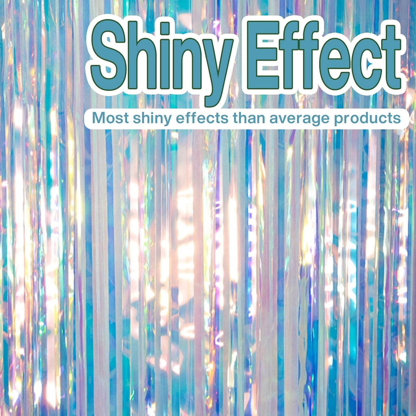 PartyWoo Silver Streamers 3pcs Tinsel Backdrop 8.2FT Metallic Tinsel Foil Fringe Streamer Curtains Party Photo Booth Backdrop for Graduation Baby Shower Bachelorette Wedding Disco Party Decorations