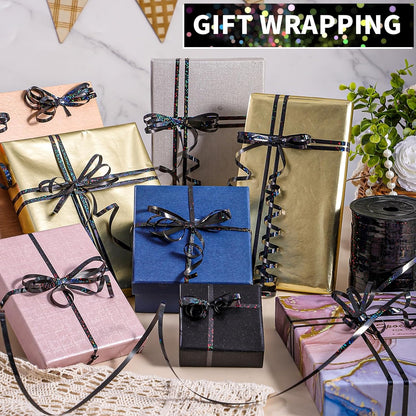 woric 600 Yards Gold Curling Ribbon 1/5 Inch Balloon String Ribbon Metallic Gold Ribbons for Mothers Day Balloon Gift Wrapping Art Crafts Wedding Party Decorations