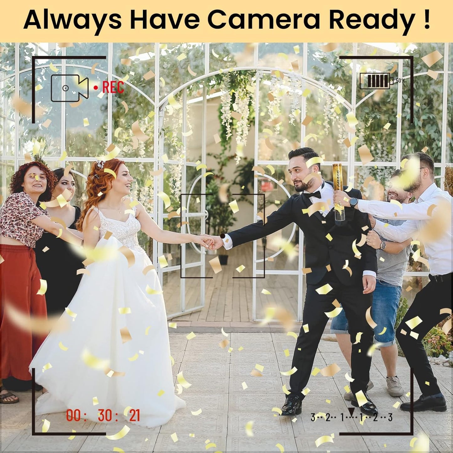 12 Inch Confetti Cannons (6 Pack) – Silver Mylar Confetti Poppers - Air Powered Party Poppers Confetti Shooters for Birthday, Wedding, Graduation, Christmas, New Year Celebrations