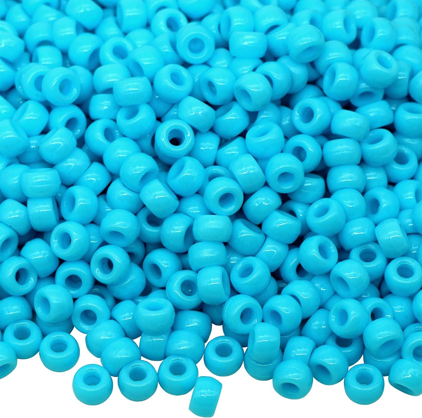 1000Pcs Glow in The Dark Pony Beads 9mm Plastic Kandi Beads Bulk for Friendship Bracelet Necklace Craft Jewelry Making Beads for Hair Braids 9 Color