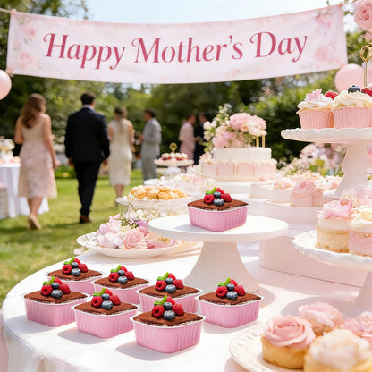 NPLUX 50 Pcs Mini Cake Pans with Lids and Spoons Aluminum Foil Mini Square Baking Cups with Lids Disposable Ramekins Cake Pans Dessert Cups for Wedding Mothers Day Gifts Party Favors(Pink,5oz)