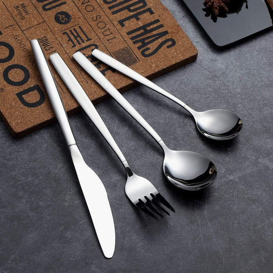 Berglander Gold Serving Utensils 10 Pieces, Titanium Golden Plating Serving Spoons, Included Cake Knife Cake Server Serving Forks Sugar Spoon Salad Spoon Forks Butter Knife Gravy Ladle ect.
