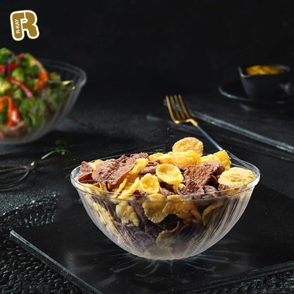 R-kay 6 Pack Extra Large Serving Bowl - 150 Ounce Plastic Serving Bowls For Entertaining - Clear Plastic Bowls For Salads And Snacks - Disposable bowls For All Occasions