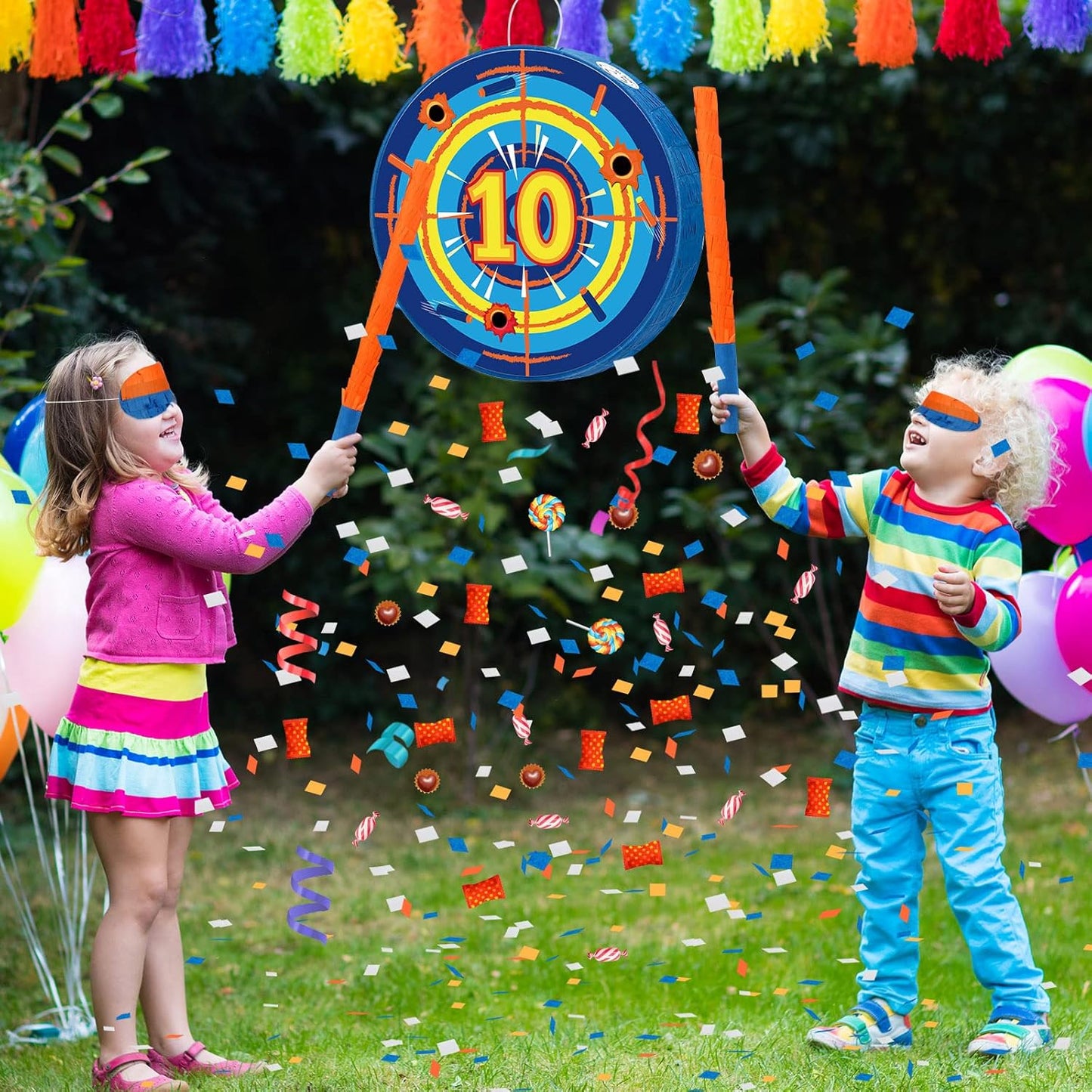 Sotiff Western Piñata Mexicanos Boots Piñata with Stick Blindfold Confetti for West Cielito Lindo Platos De Barro Themed Birthday Party Game Favors Decor 15 x 12 Inches