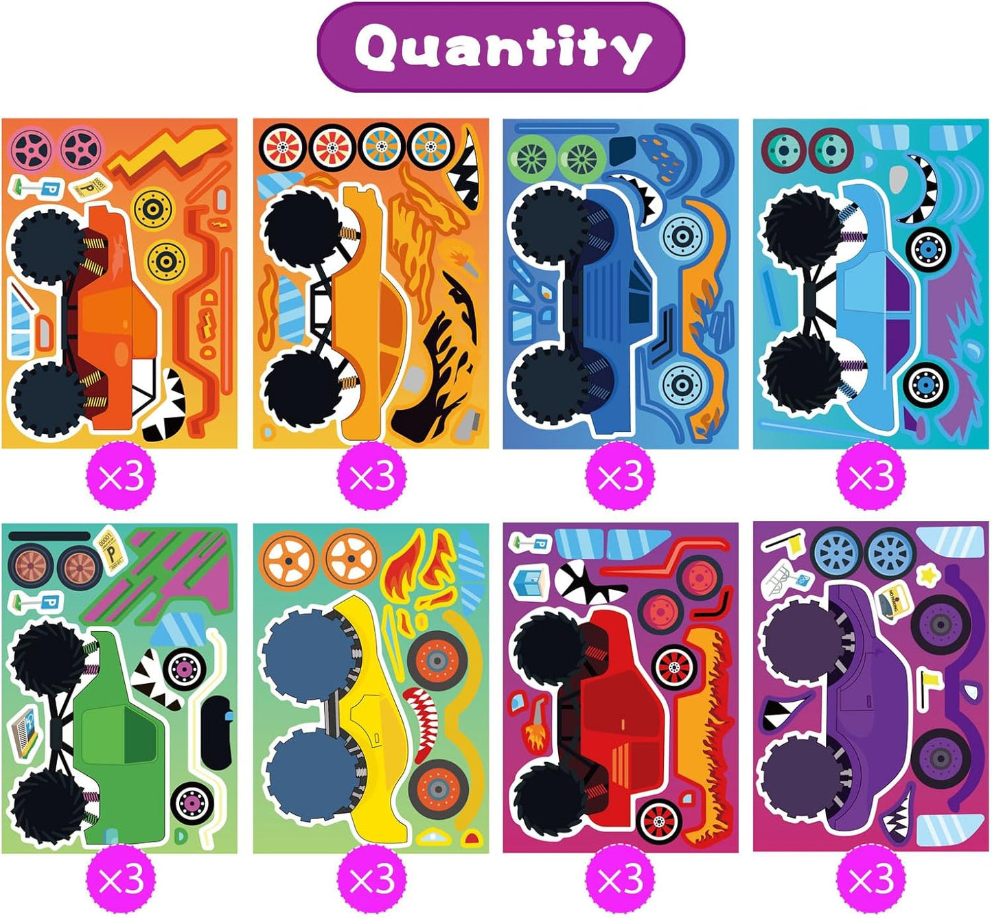 24 Sheets Make-a-face Cupcake Stickers Make Your Own Dessert Stickers Mix and Match Sweets and Fruit Treats Party Favor Supplies for Kids Ice Cream Sticker Games Birthday DIY Art Crafts