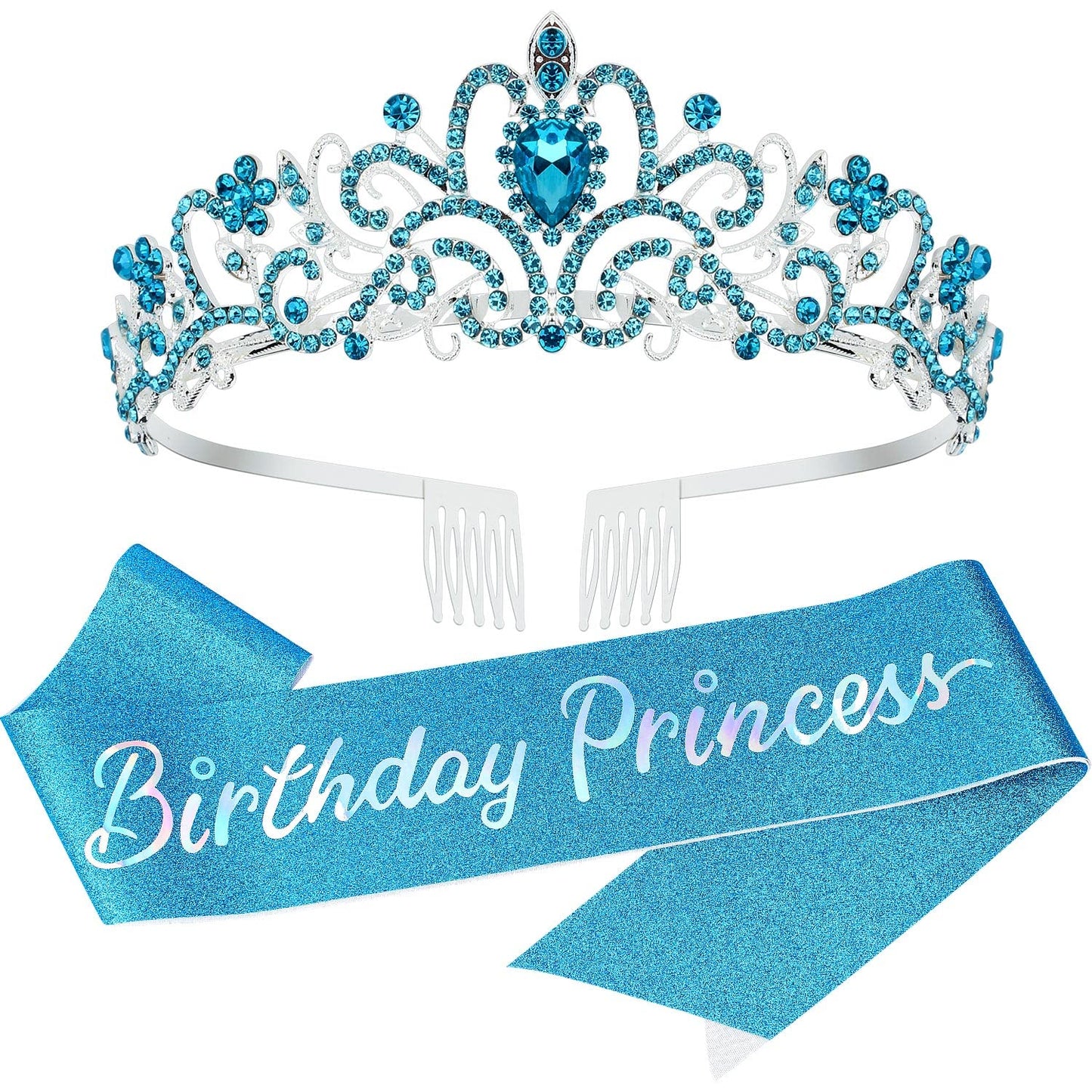 Princess Birthday Tiara - Happy Crown for Girls & Women, Decorative Accessory