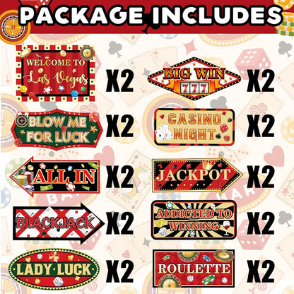 20 Pcs Luau Party Decorations Welcome Sign Summer Hawaiian Directional Signs Tropical Hawaiian Themed Birthday Decorations Luau Tiki Party Supplies with 2 Sheet Letter Stickers