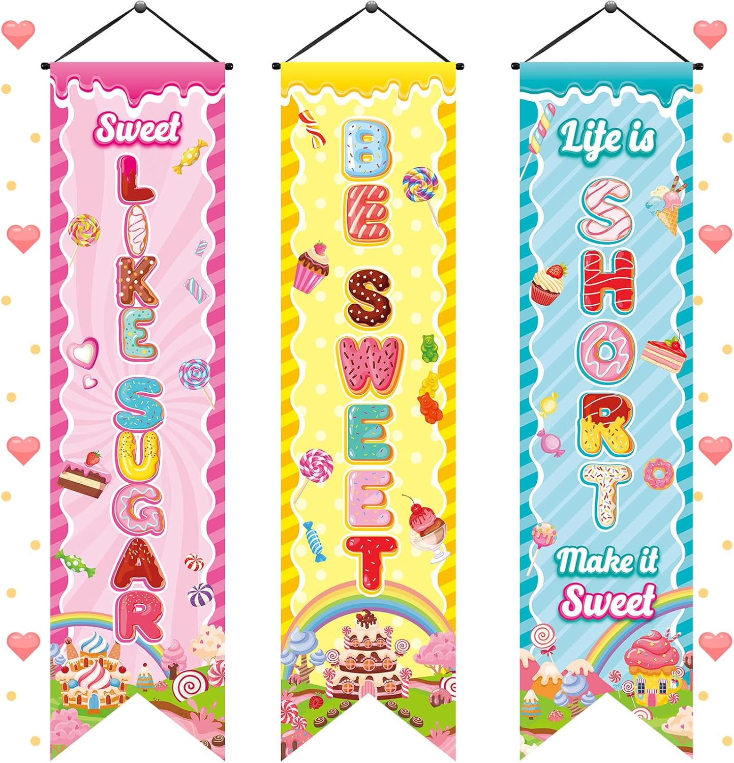 Chiisong 3 Pcs Neon Banner Party Decorations Let's Glow Banner Glow in the Dark Porch Sign Welcome Birthday Porch Sign for Neon Birthday Party Supplies Club Halloween Classroom Decorations