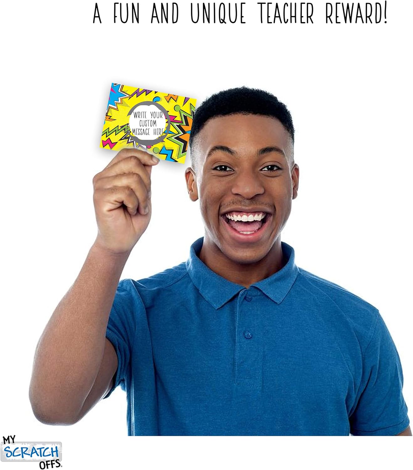 My Scratch Offs - Customizable Scratch-Off Cards Graffiti Design for Prizes, Classroom Rewards & Teacher Supplies, 50 Pack
