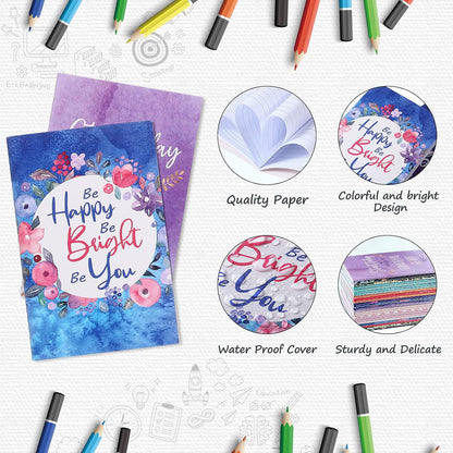 Containlol 24 Pcs Inspirational Notepads Bulk Mini Motivational Gratitude Journals Notebook with Positive Quotes Small Notepads Graduation Party Favors for Women Nurses Teachers Office(Lovely Style)
