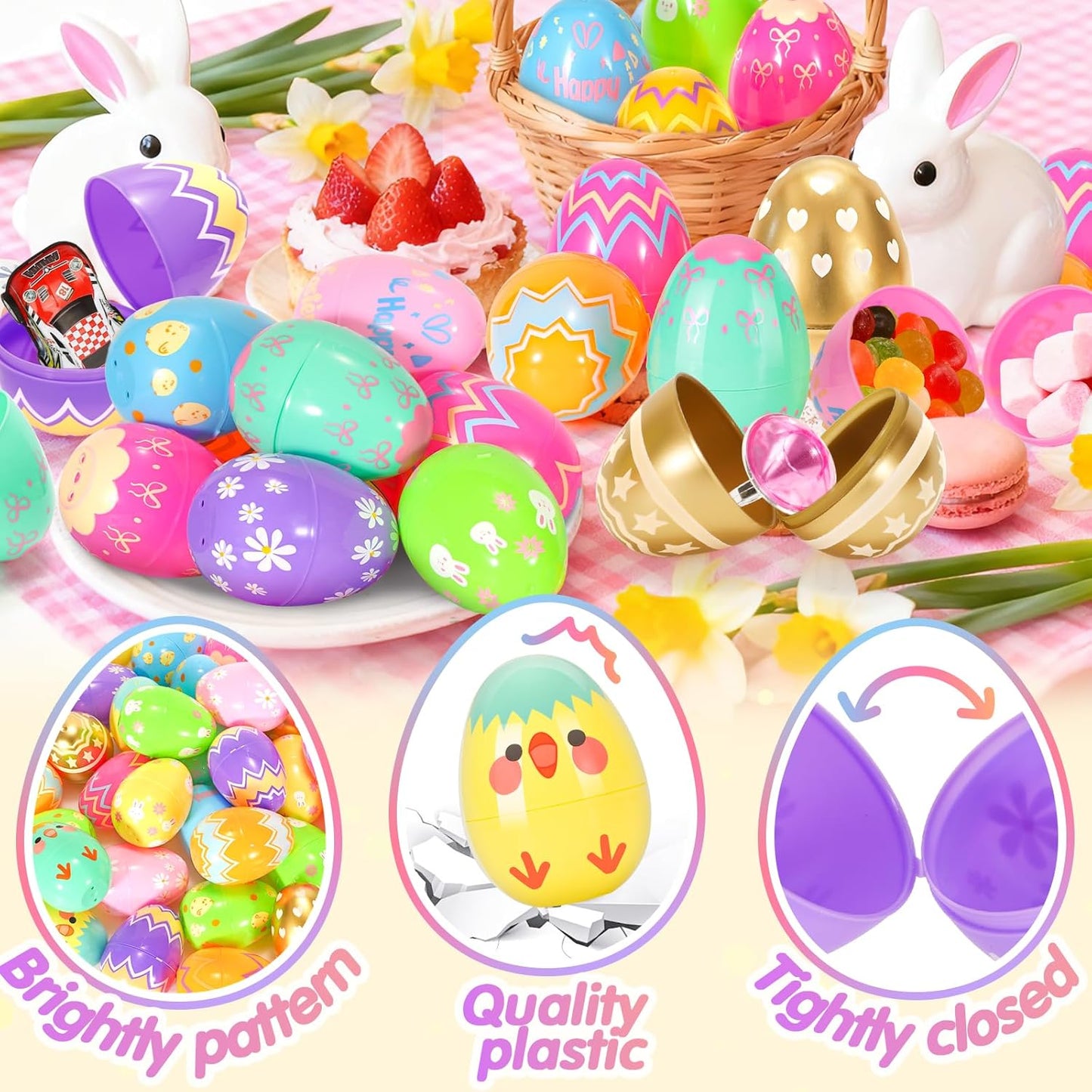 SevenQ Toy Cars Easter Basket Stuffers 24 Pcs, Prefilled Easter Egg Fillers Race Car Party Favors for Kids Birthday Goodie Bag Treasure Box Toys for Classroom Treat Prizes Pinata Egg Hunt Supplies
