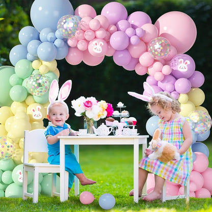 Amandir 153pcs Pink Purple Balloon Garland Arch Kit, Different Sizes 18 12 10 5 inch Pink Purple Red Latex Metallic Confetti Purple Balloons for Girl Women Birthday Bridal Baby Shower Party Decoration
