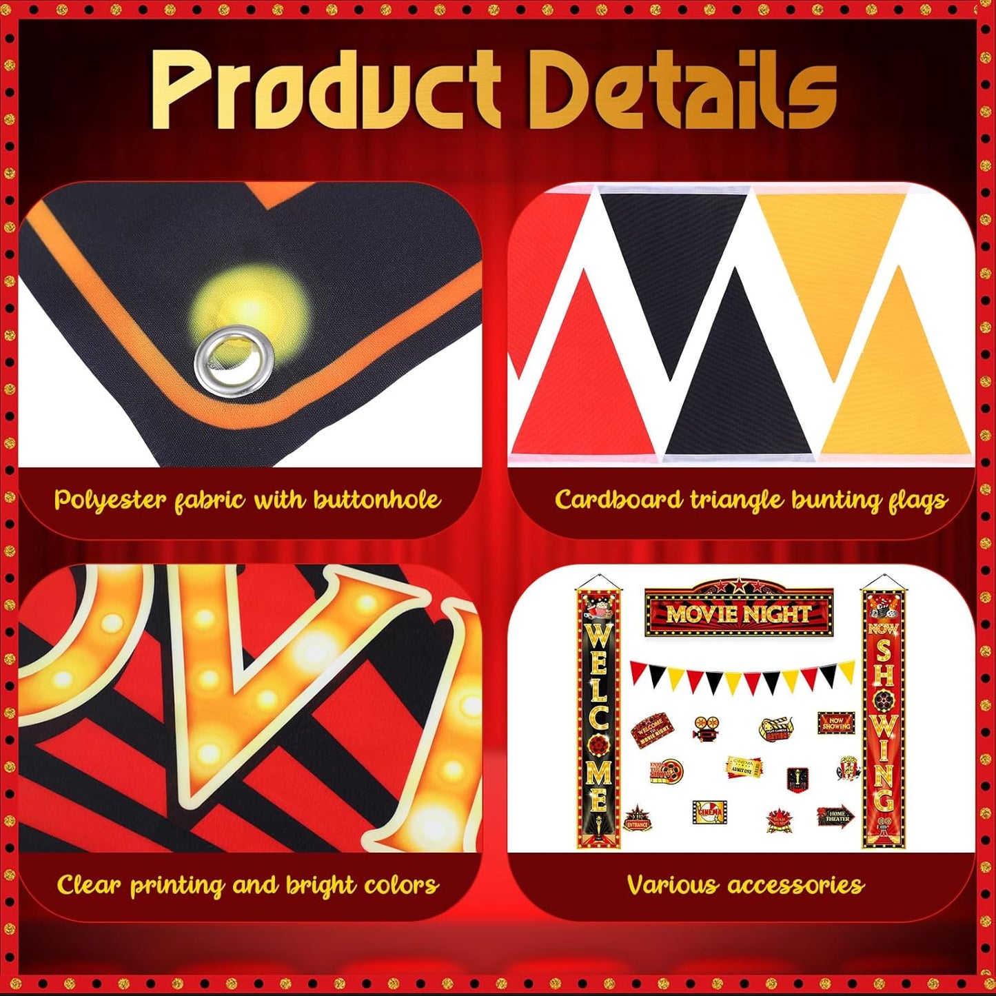 15 Pcs Circus Decorations Carnival Striped Awning Porch Banner Carnival Theme Directional Signs Welcome to the Circus for Birthday Party Supplies