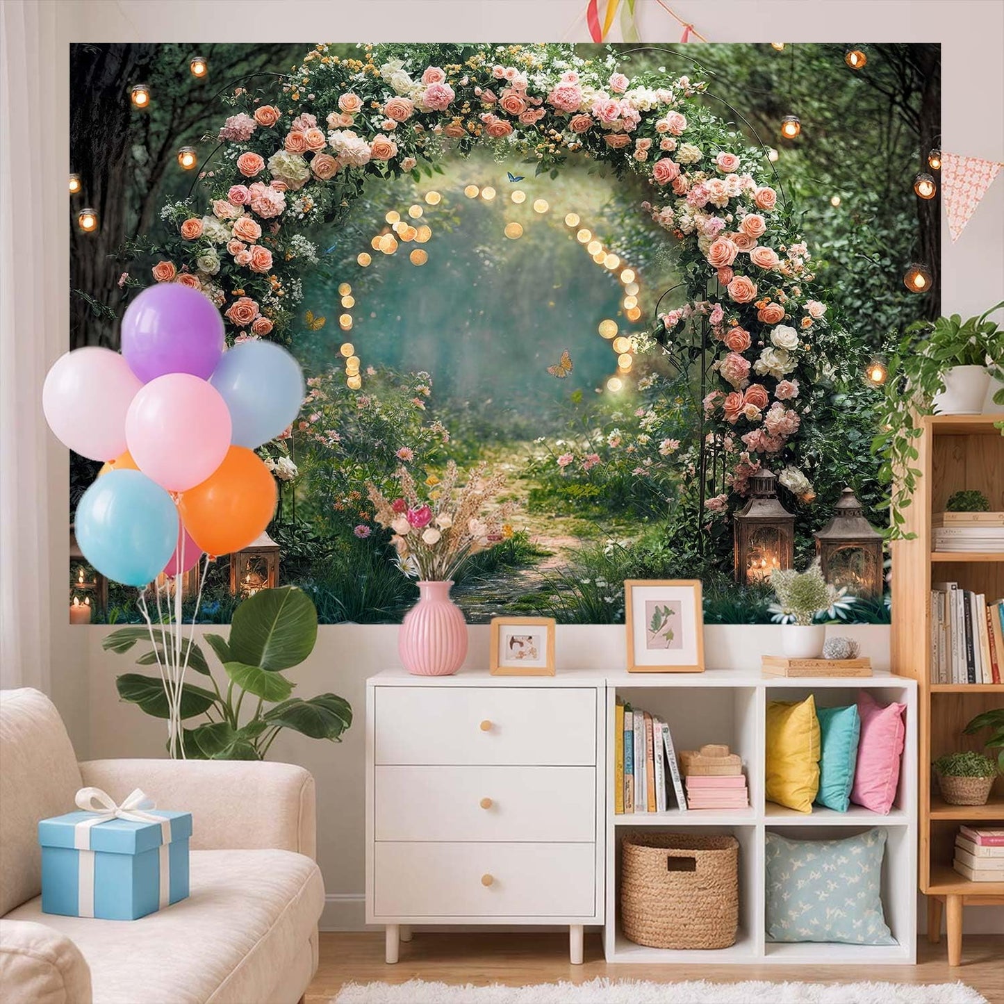 10x8ft Country Wedding Photography Backdrop Rustic Barn Door Photography Backdrop Farmhouse Pink Flower Cabin Wooden Birthday Baby Shower Wedding Bridal Party Banner Photo Booth Props Background