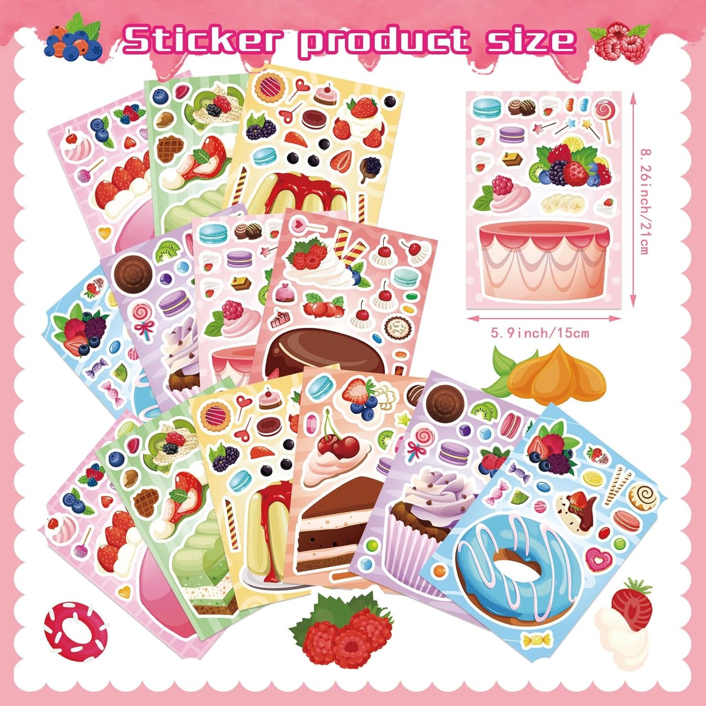 24 Sheets Make a Face Stickers for Kids Toddlers, Make Your Own Animal Mix and Match Sticker Sheets with Sea Animals Horses Dinosaurs Unicorns for Kids Crafts Party Favors Goodie Bags Stuffers