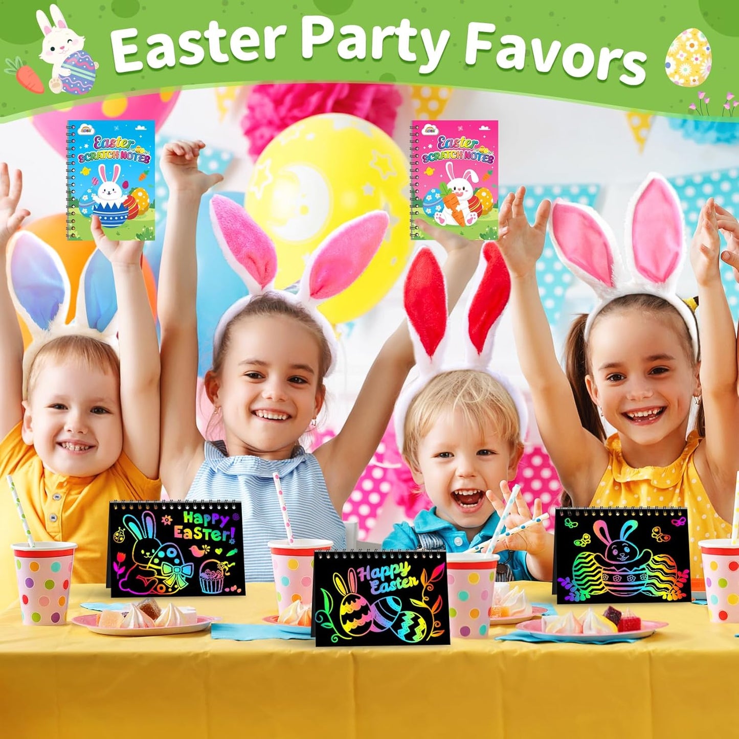 ZMLM 24 Pack Scratch Art Party Favors: Birthday Party Favors for Kids 4-8, Bulk Rainbow Scratch Notebook Paper Pads, Goodie Bags Stuffers Girls Boys Classroom Gifts Crafts Toys