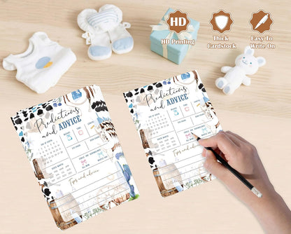 Cowboy Baby Shower Bingo Game, Pack of 30 Game Cards, Wild West Rodeo Shower Game, Gender Reveal Party Decorations, Gender Neutral - KR59