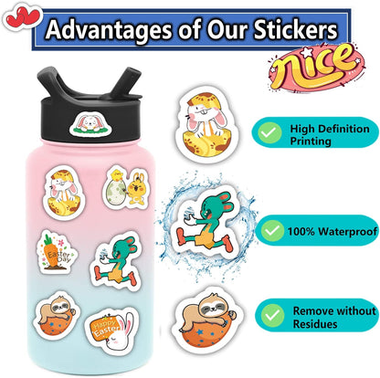 200PCS Waterproof Vinyl Stickers for Water Bottles, Cute Kids Stickers for Classroom Decor, Teacher Supplies & Classroom Must Haves