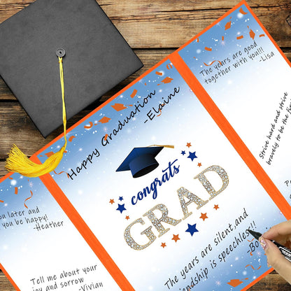 Vlipoeasn 2026 Graduation Guest Book Alternative, Black Gold Class of 2026 Graduation Party Decorations, Graduation Signature Book for 2026 College High School, Unique Graduation Gifts for Friends