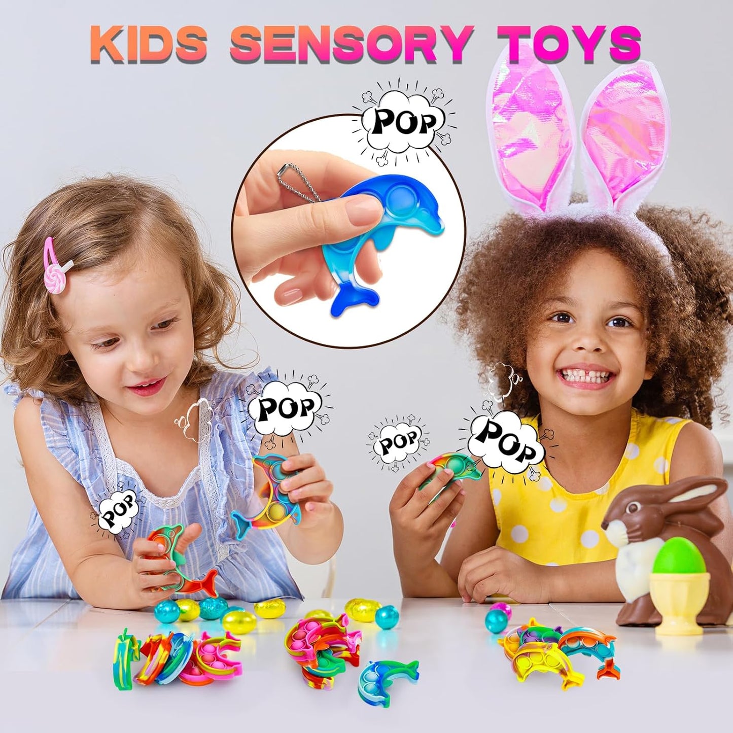 Pop Fidget Toys Bulk Its Party Favors for Kids 4-8 8-12 30 Pack Mini Pop Keychain It Small Fidgets for Classroom Prizes School End of Year Student Gifts from Teacher Birthday Goodie Bag Stuffers