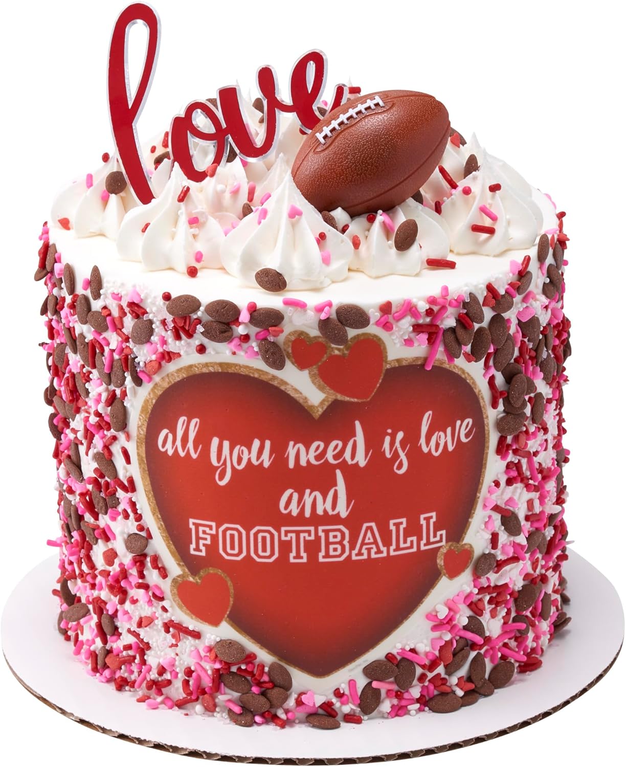 DECOPAC 3D Football Rings, Cupcake Decorations, Food Safe Cake Toppers – 24 Pack