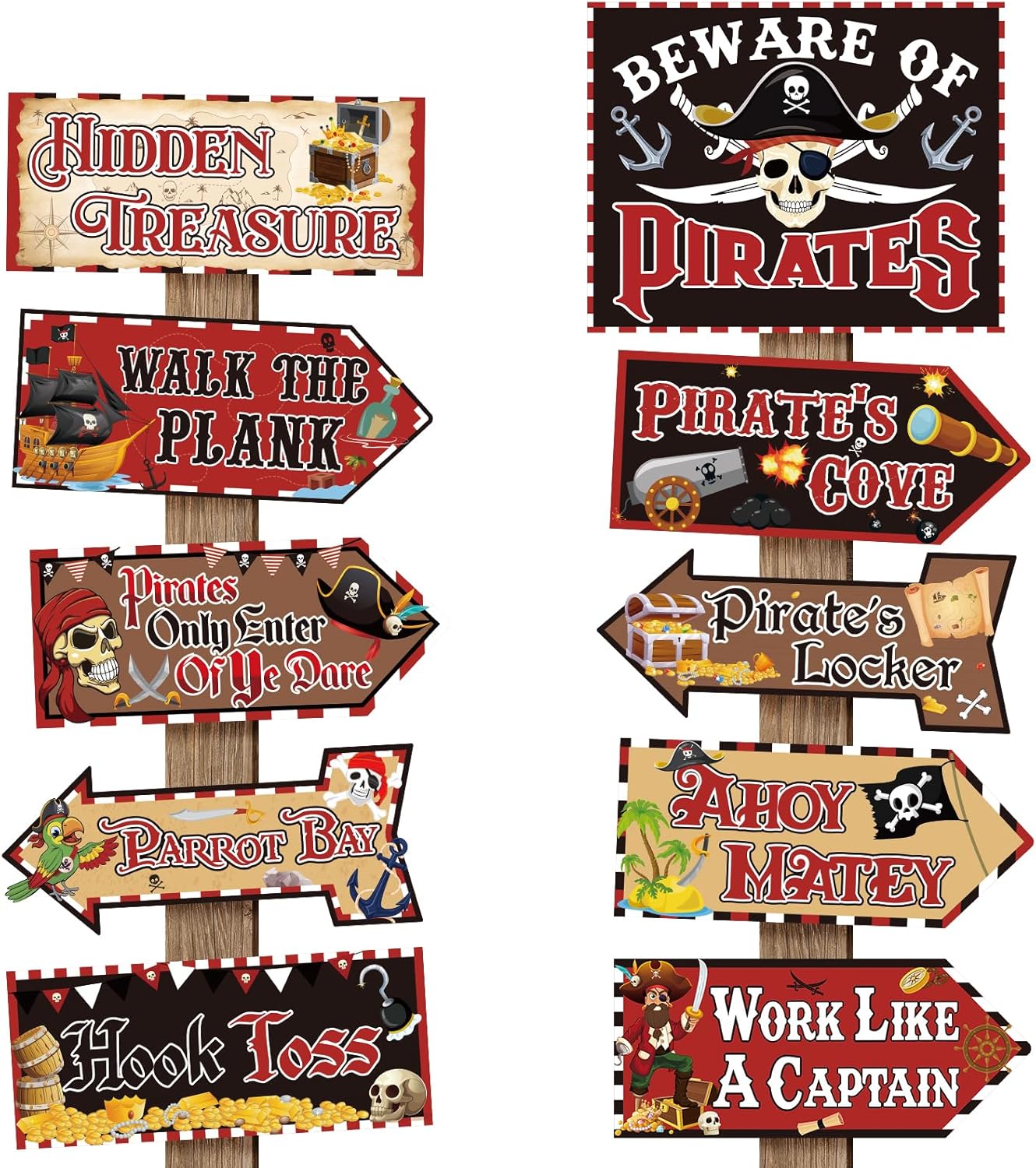 20 Pcs Luau Party Decorations Welcome Sign Summer Hawaiian Directional Signs Tropical Hawaiian Themed Birthday Decorations Luau Tiki Party Supplies with 2 Sheet Letter Stickers