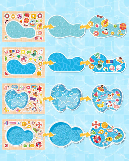 Aowplc 36 Pcs Make-A-Face Sticker Sheets Kids Party Favors Mix and Match Stickers with Dinosaurs, Mermaids, Unicorns, Horses, Farm & Sea Animals for Parties, Birthdays, Classroom Activities & Crafts