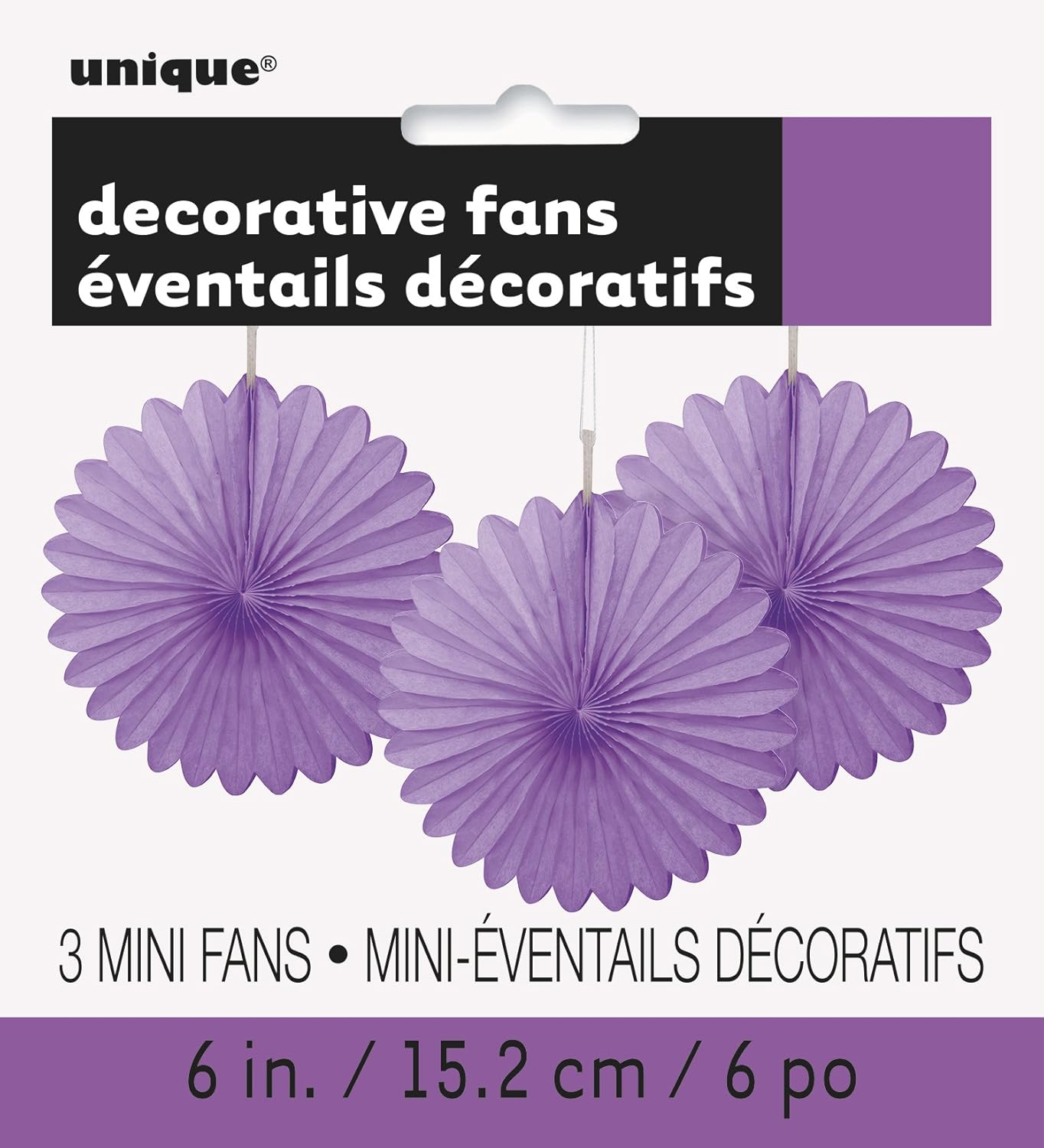 Sunflower Yellow Hanging Tissue Paper Fans - 6'', 3 Count - Perfect for Parties & Home Decor