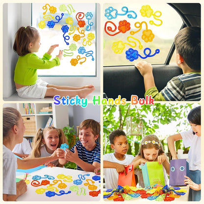 30 Pcs Sticky Spider Web Sticky Hands for Kids Bulk Halloween Party Favors Decorations,Spider Webs for Classroom Prizes,End of The Year Gifts Goodie Bags Stuffers Pinata Stuffers for Boys Girl