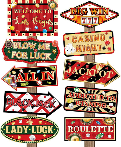 20 Pcs Luau Party Decorations Welcome Sign Summer Hawaiian Directional Signs Tropical Hawaiian Themed Birthday Decorations Luau Tiki Party Supplies with 2 Sheet Letter Stickers