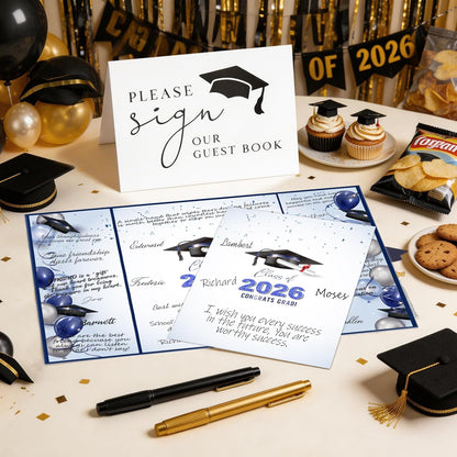 kockuu 2026 Graduation Guest Book Signature Board, Pink Class of 2026 Graduation Sign in Book to Sign Decor for Grad Party High School College Grad Gifts