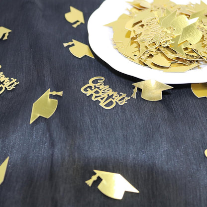 200PC Gold Graduation Confetti Class of 2026 Congrats Grad Confetti for Table Grad Cap Scatters for Graduation party decorations 2026
