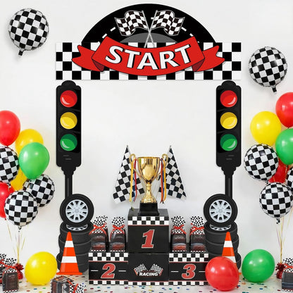Peryiter 3 Pcs Camping Themed Party Decorations Banner Welcome Porch Sign with 1 Double Sided Tape for Summer Camp Birthday Hawaii Baby Shower Themed Party Activity Decor door (Forest Style)
