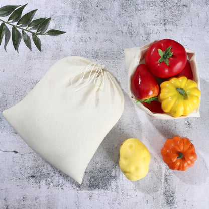 Tatuo 50 Pieces 4 x 6 Inches Muslin Cotton Drawstring Bags Canvas Linen Sachet Bag Reusable Empty Gift Pouch for Party Home Supplies
