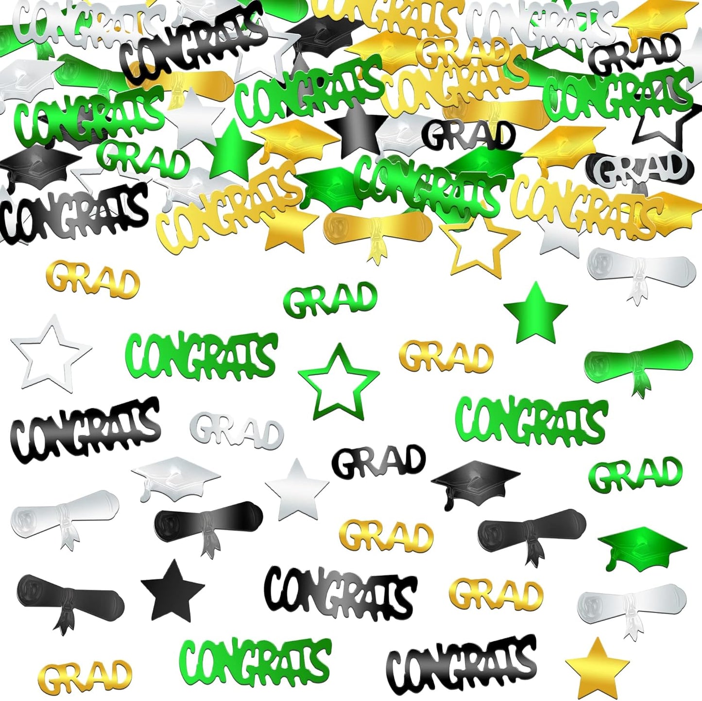 Black and Gold Grad Graduation Decorations 2026 - Pack of 1000, Congrats Grad Graduation Confetti 2026 | Grad Confetti Class of 2026 for Black and Gold 2026 Graduation Decorations, KatchOn