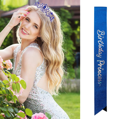 Princess Birthday Tiara - Happy Crown for Girls & Women, Decorative Accessory