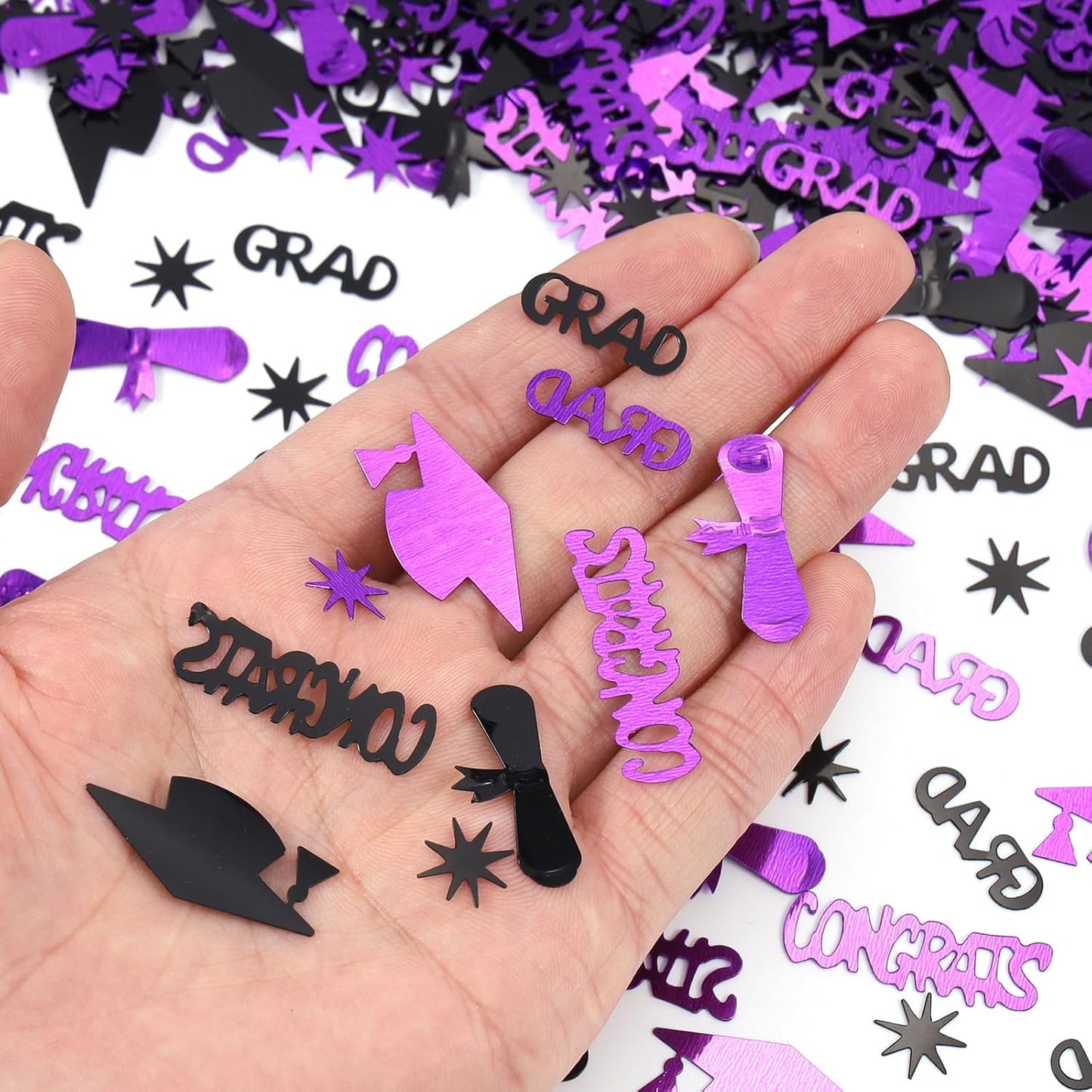 Silver and Blue Graduation Confetti 2026, 1000 Pcs Class of 2026 Table Centerpiece Grad Confetti for 2026 Graduation Party Decorations Supplies