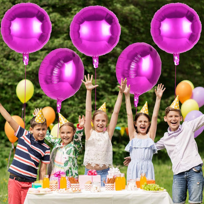 20 Pcs Black Round Shaped Balloons,18 Inch Round Foil Balloon,Giant Round Mylar Balloon Helium Balloons for Birthday Party Baby Shower Wedding Decorations (Black)
