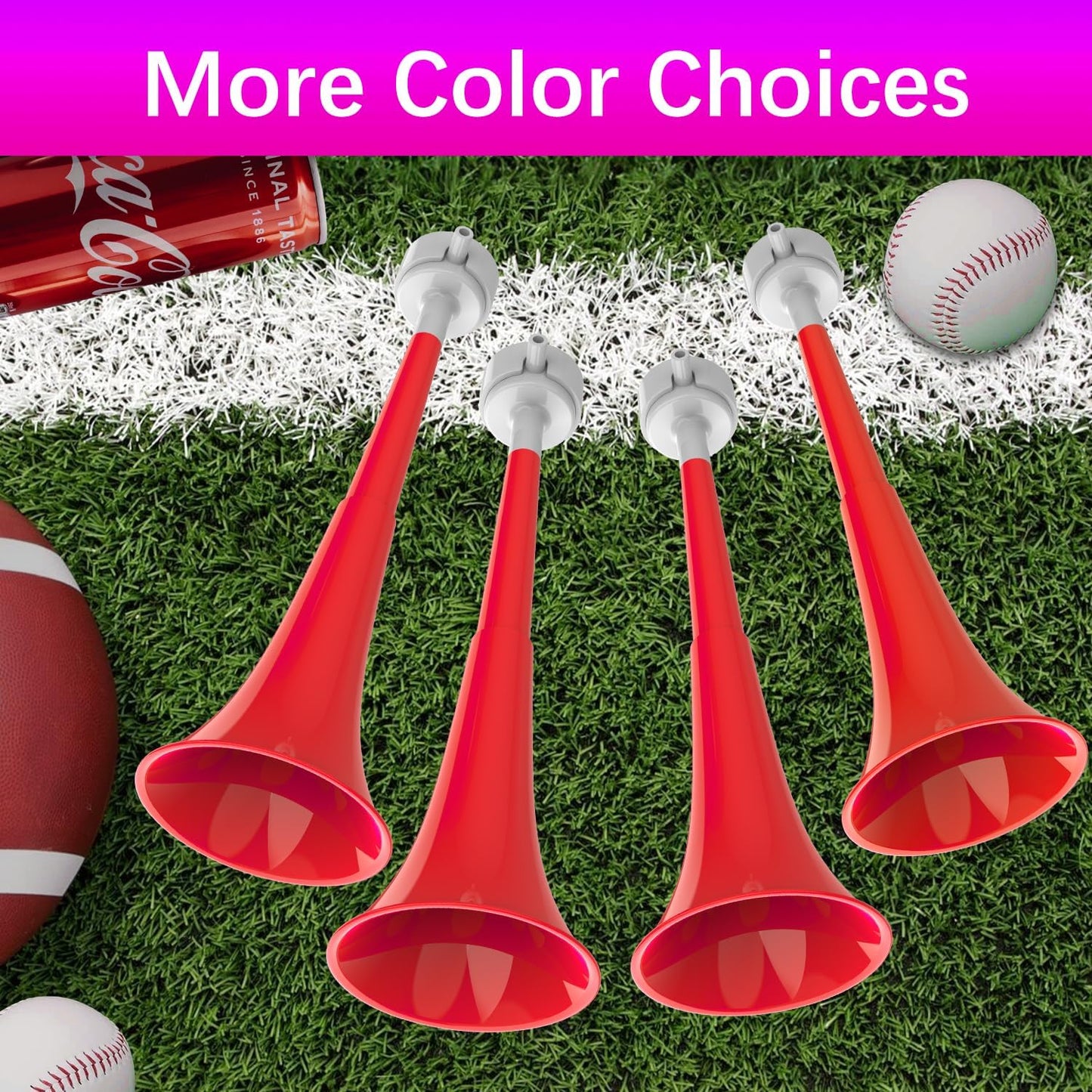 Vuvuzelas Soccer Horn Collapsible Blow Horns Noise Maker Loud Sound Sports Horn Noisemaker for Sporting Events School Graduation Games Party Supplies Favors Accessories