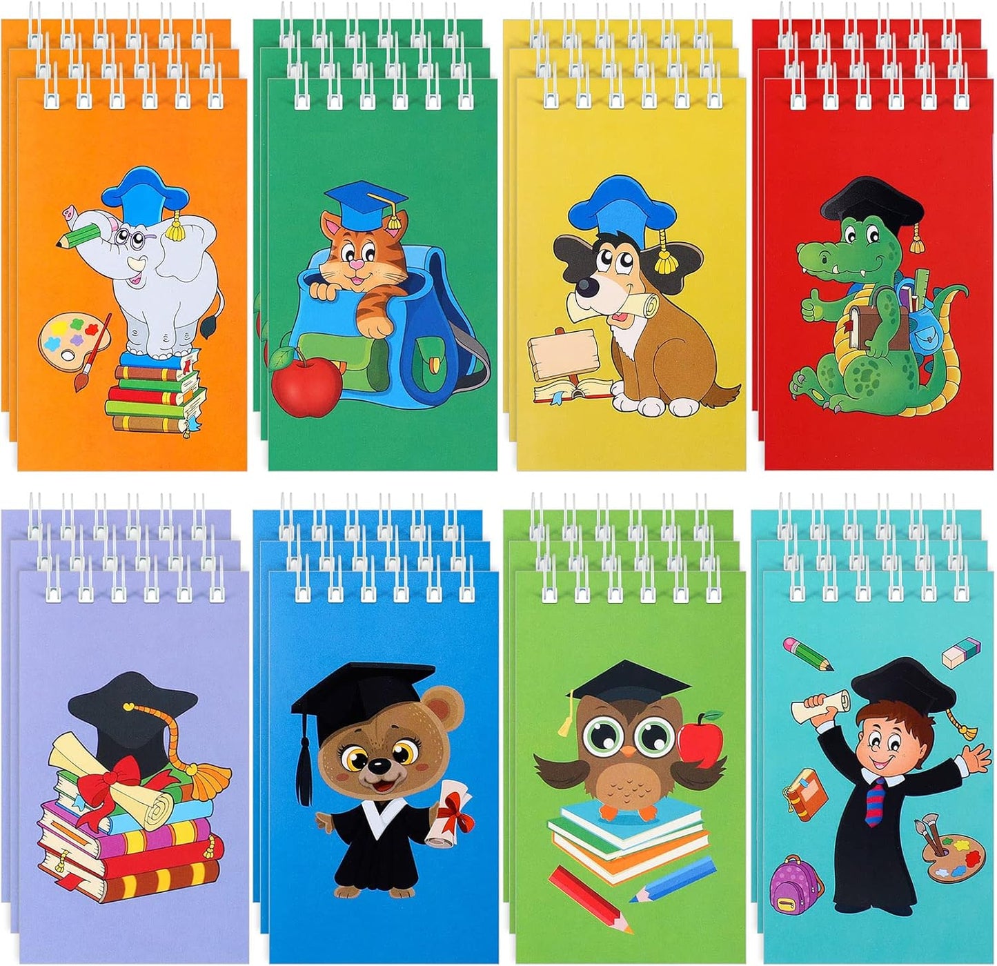 Outus 48 Pieces Graduation Mini Notepad Bulk Kindergarten Graduate Notebook Preschool Graduation Party Small Pocket Notepads for Kids Kindergarten Preschool School Classroom Graduation Party Favors