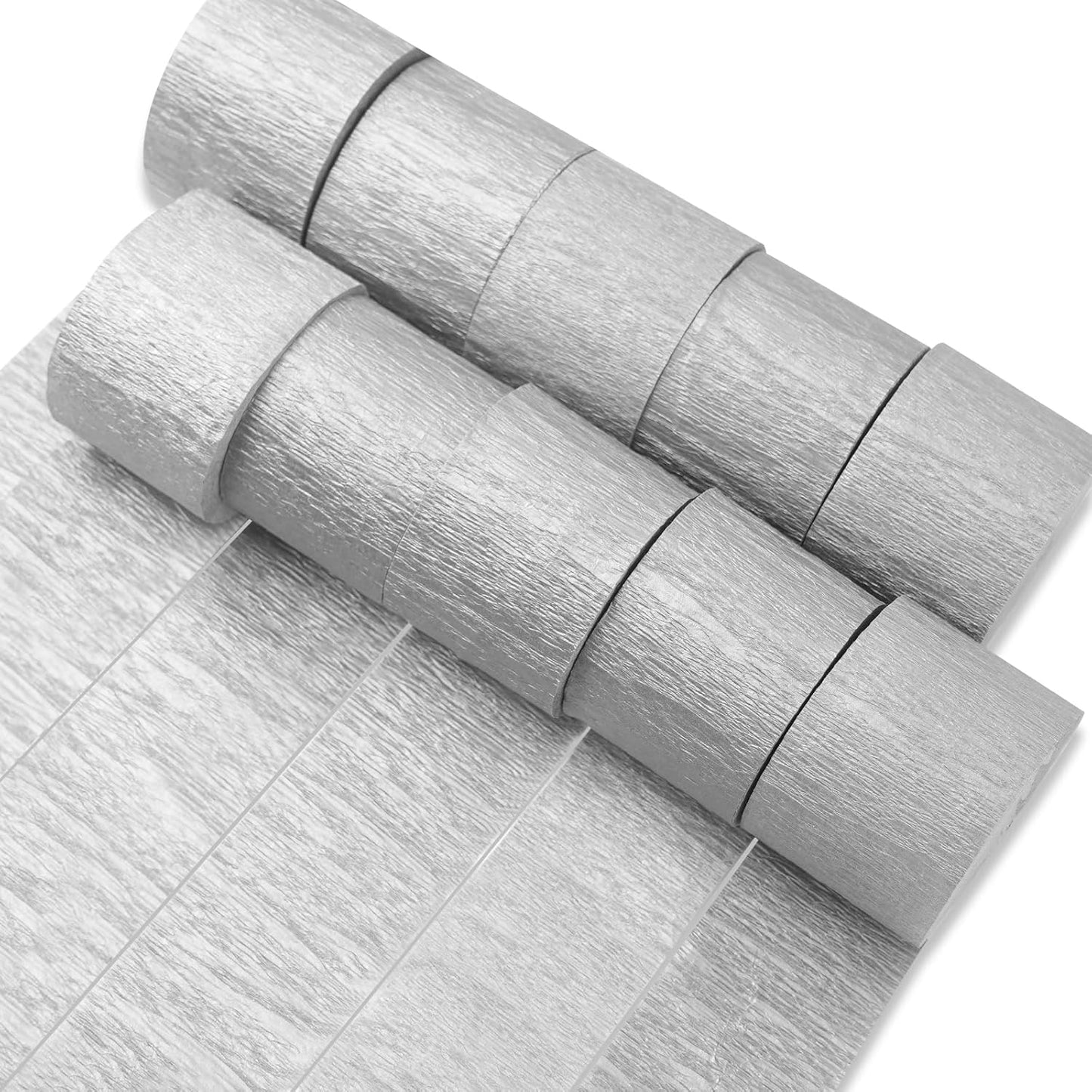 PartyWoo White Crepe Paper Streamers 10 Rolls 820 ft Pack of Pearl White Crepe Paper for Graduation Wedding Baby Shower Anniversary Gender Reveal Birthday Party Decorations (1.8 Inch x 82 Ft/Roll)