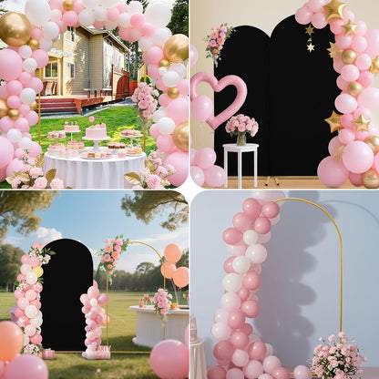 3-Piece Arch Cover Bundle – 7.2FT, 6.6FT & 6FT Stretch Spandex Backdrop Set – Wedding, Birthday & Photo Booth Arch Covers for Every Event