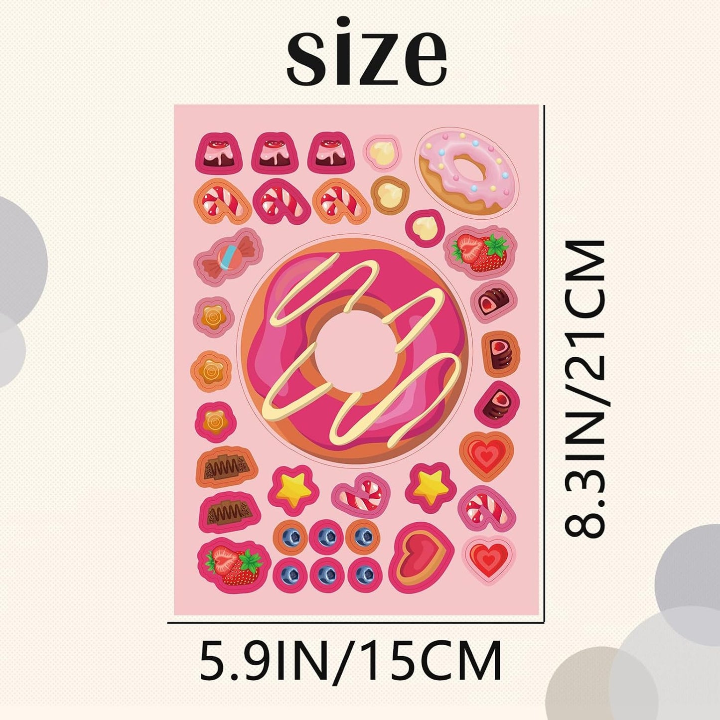 24 Sheets Cupcake Make a Face Sticker Sheets for Kids Todders Activities, Make Your Own Stickers for Kids Birthday Party Favor Supplies Craft