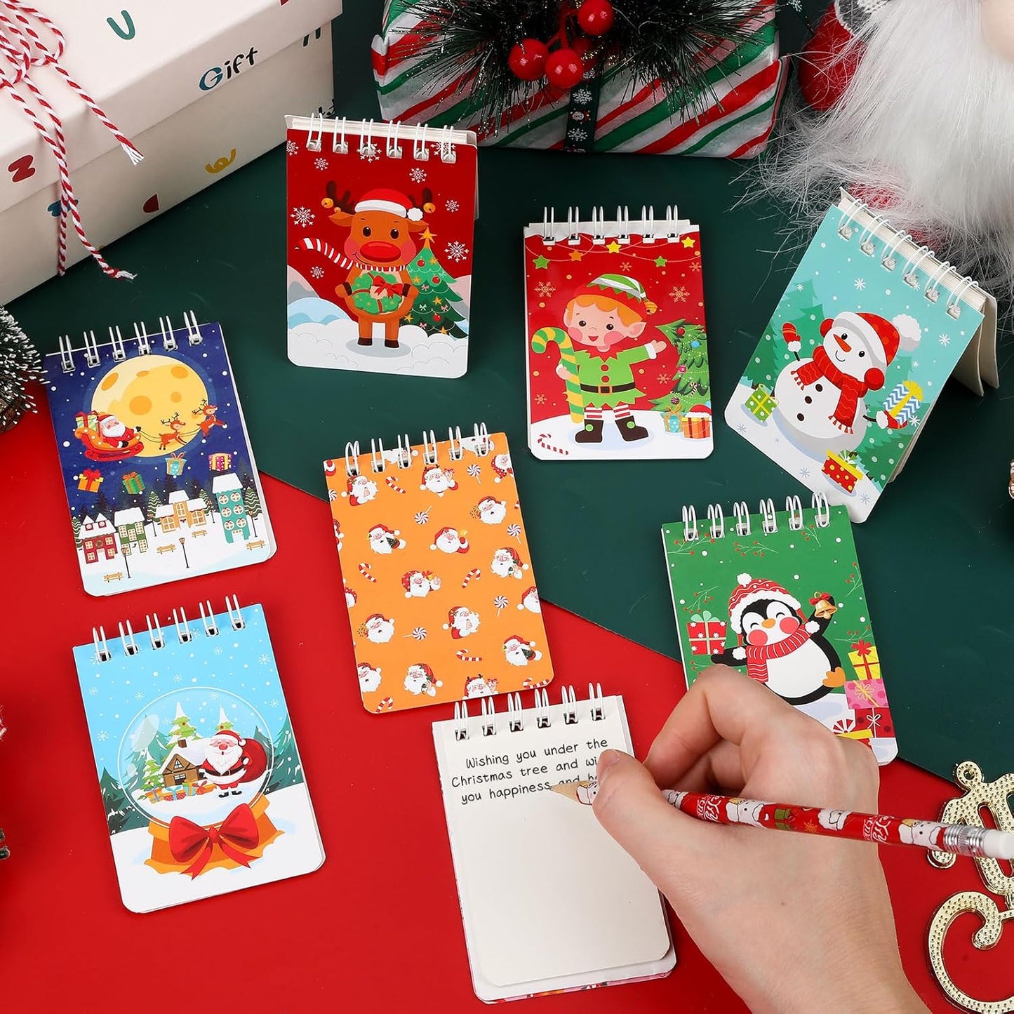 MARFOREVER 24 Pack Mini Animal Notepads Cat Dog Themed Party Favors Cat Dog Mini Spiral Notepads Pet Kitty Gifts for Birthday Teacher Students Reward School Classroom Supplies Goodie Bags Stuffers
